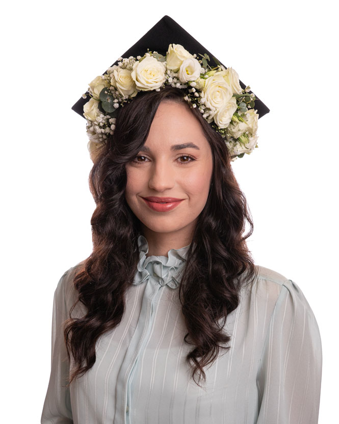 White Rose Graduation Crown