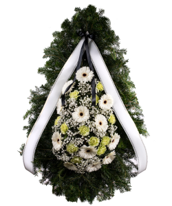 Coroana funerara cu gerbera