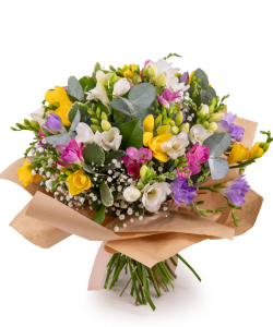 Buchet cu frezii multicolore