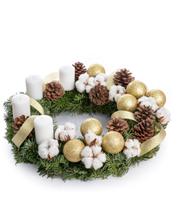 Coroniță de Advent cu lumânări