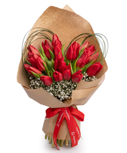 Buchet lalele roșii „Mon Amour