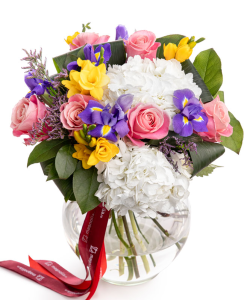 Buchet mix cu flori colorate