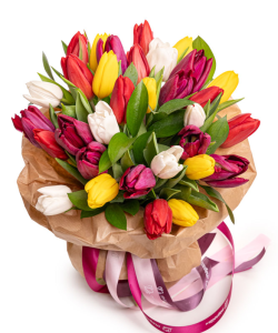 Buchet lalele multicolore