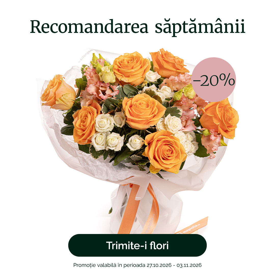 Buchet cu trandafiri portocalii – recomandarea săptămânii