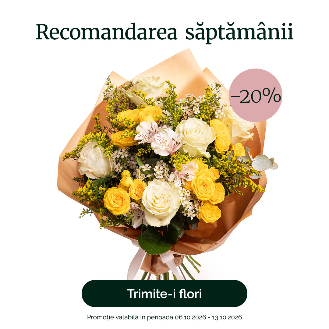 Buchet trandafiri și alstroemeria – recomandarea săptămânii