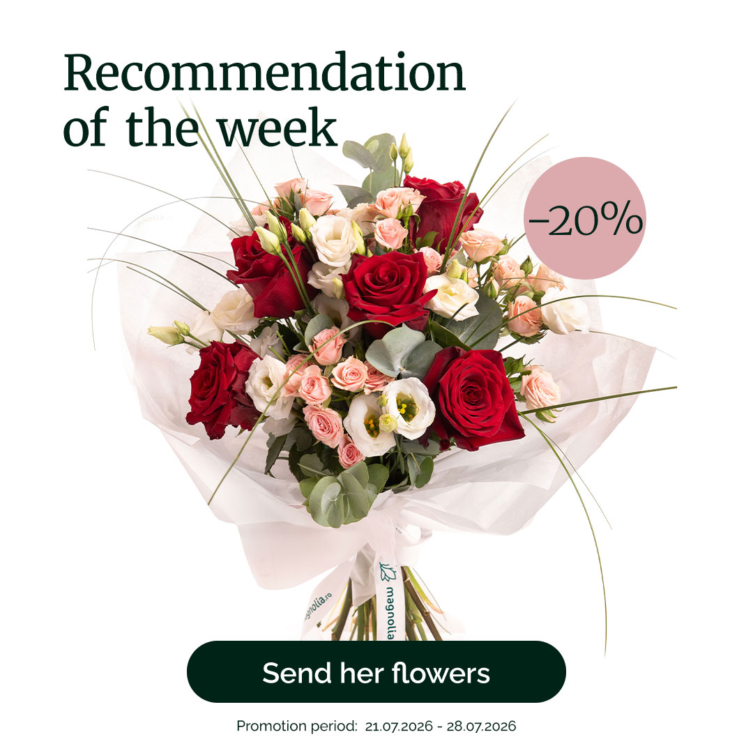 Rose and Eustoma Bouquet "Graceful" – recommendation of the week