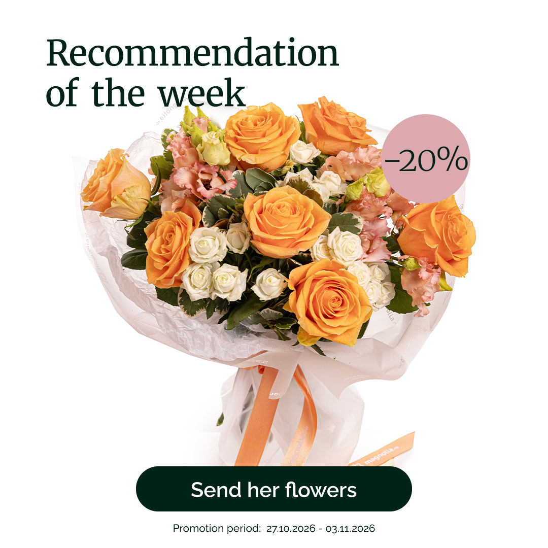 Bouquet of orange roses – recommendation of the week
