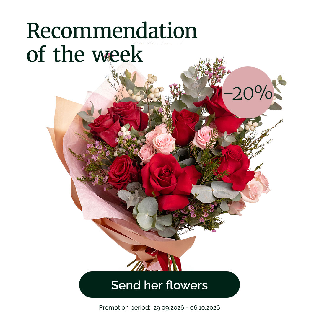 Bouquet with Red Roses “Rose Whisper” – recommendation of the week