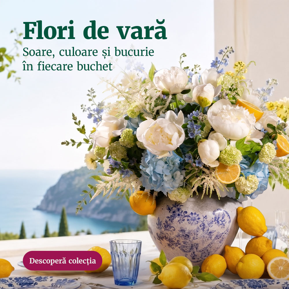 Flori de vară în buchete colorate și aranjamente florale