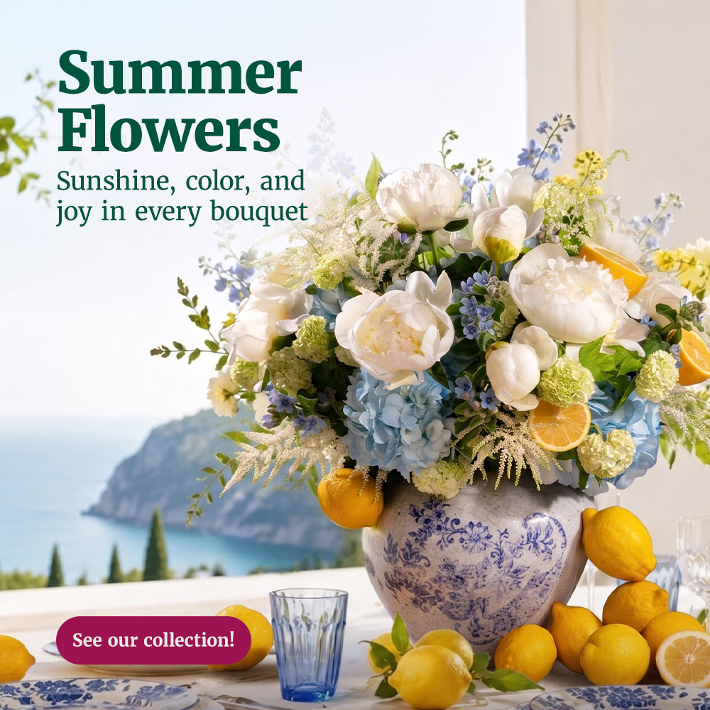 Summer Flowers in Colorful Bouquets and Floral Arrangements
