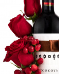 Aranjament floral cu sticlă de vin – imaginea 2