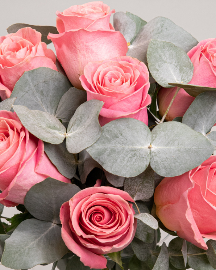 Buchet 7 trandafiri roz – imaginea 2