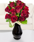 Bouquet with 17 red roses – imaginea 1