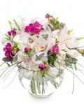 Buchet orhidee şi frezii – imaginea 1