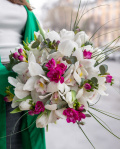 Buchet orhidee şi frezii – imaginea 3