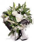 Funeral bouquet with white flowers – imaginea 1