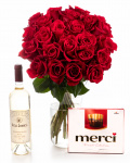 Bouquet with 23 red roses – the image 1