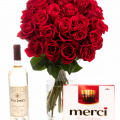 Buchet 23 trandafiri roşii