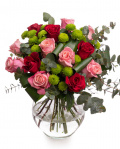 Bouquet with roses and  chrysanthemum Yoko – imaginea 1