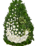 Funeral wreath with chrysanthemums – the image 1