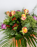 9 Roses bouquet decorated with greenery – imaginea 2