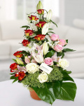 Arrangement with lilies and roses – imaginea 1