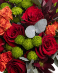 Bouquet with roses and chrysanthemums