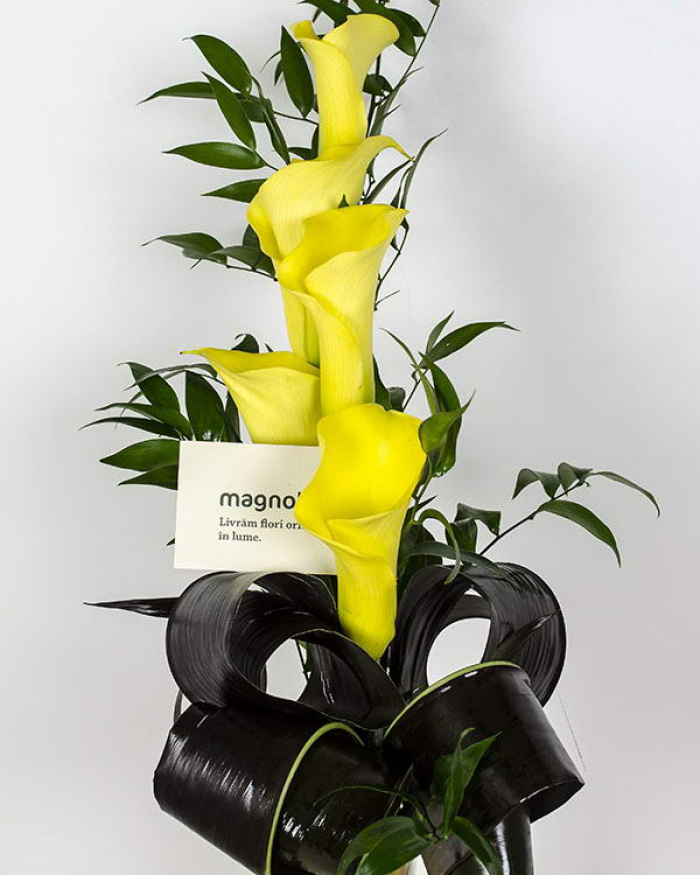 Buchet cu 5 cale galbene – imaginea 3