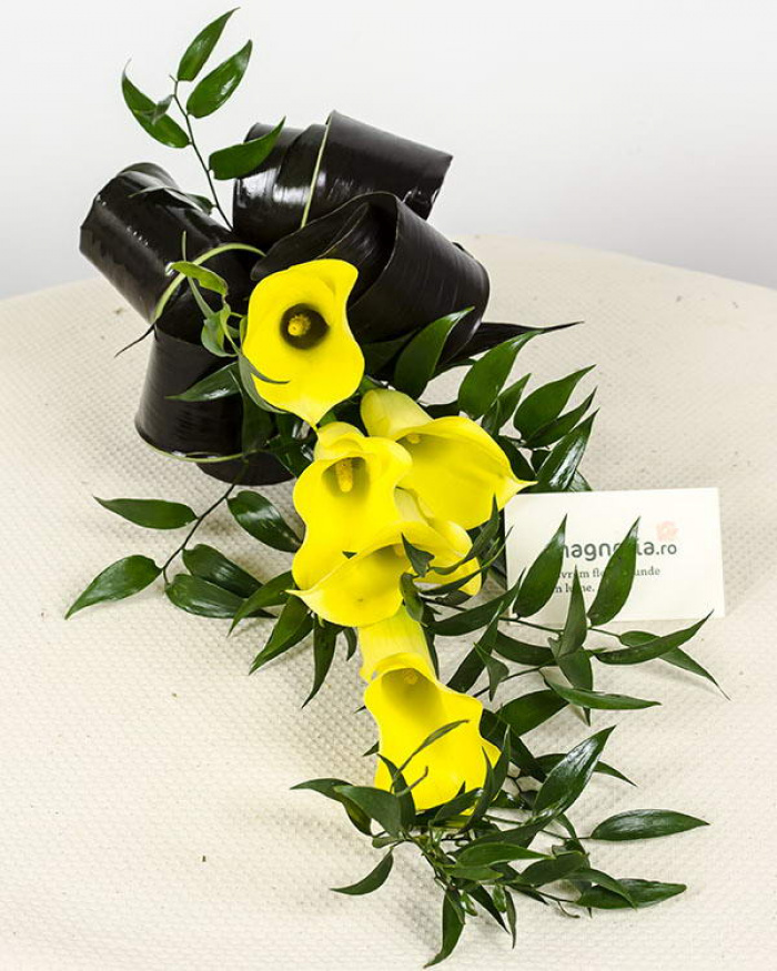 Buchet cu 5 cale galbene – imaginea 4