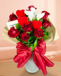 Bouquet with callas and roses – imaginea 1