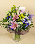 Bouquet with lilies and irises – imaginea 1