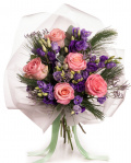 Pink roses bouquet – imaginea 1