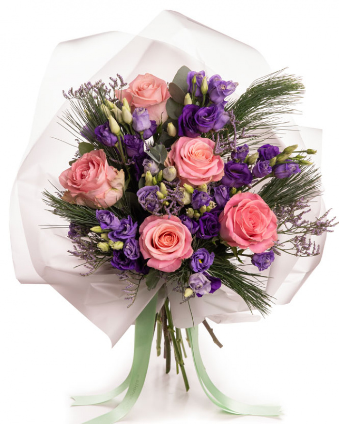 Pink roses bouquet – imaginea 1