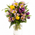 Buchet alstroemeria și lalele