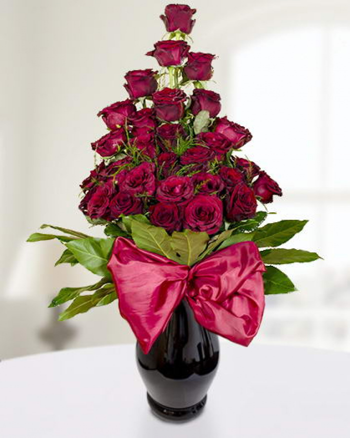 Bouquet with 29 red roses – imaginea 1