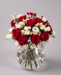 Special bouquet with roses and lisianthus – imaginea 1