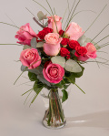 Buchet cu trandafiri roz – imaginea 1