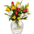 Buchet frezii şi lalele multicolore