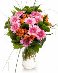 Bouquet with a multicolored flower mix – imaginea 1
