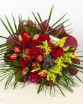Bouquet with tulips, roses and accessories – imaginea 4