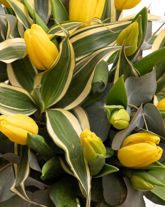 Bouquet with yellow tulips – imaginea 2