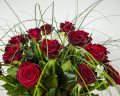 Bouquet 35 red Passion roses with a material assorted bow – imaginea 4