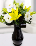 Buchet crini, gerbera, alstroemeria