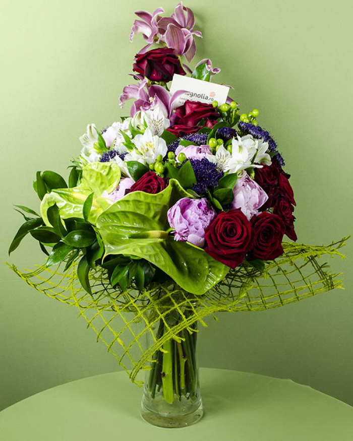 Modern bouquet with exotic flowers – imaginea 2