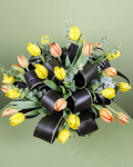 Buchet 29 lalele galbene şi portocalii – imaginea 3