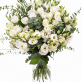 Buchet cu eustoma și eucalipt