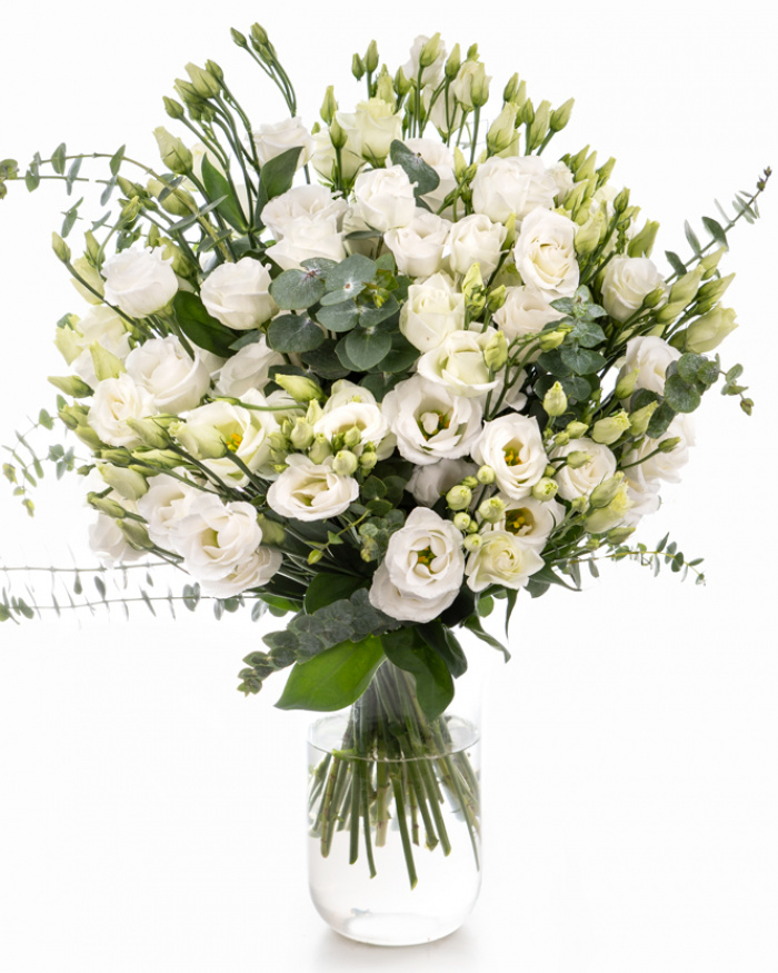 Bouquet with eustoma and eucalyptus – the image 1