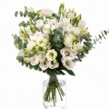 Buchet cu eustoma și eucalipt