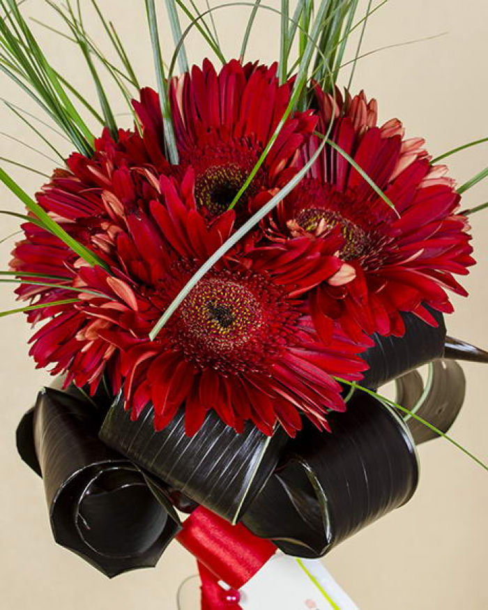Buchet gerbera roşie – imaginea 3