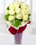 15 white roses – imaginea 1